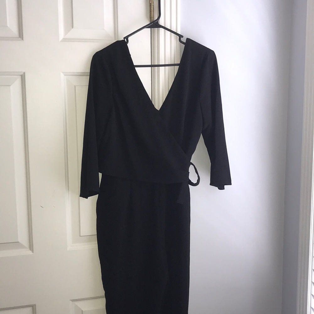 Black wrap around jumpsuit